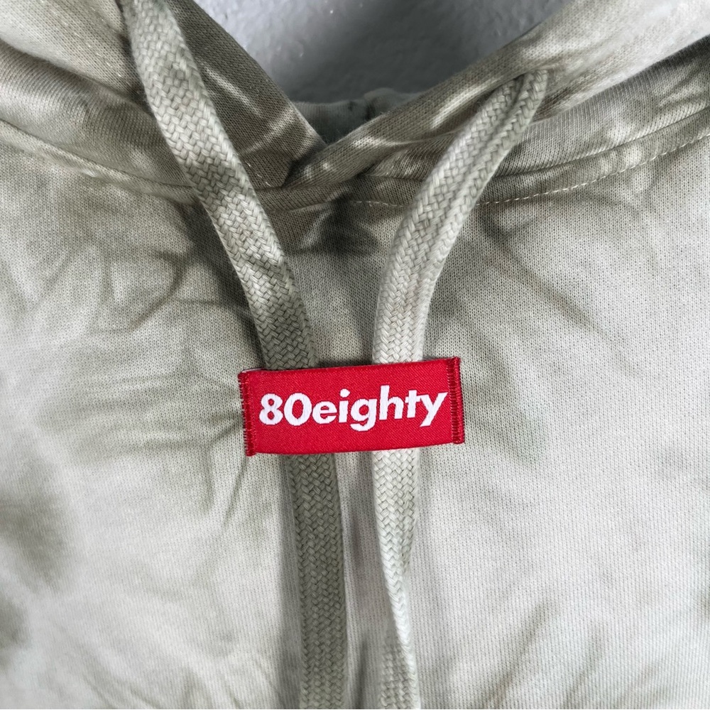 80eighty Men’s Olive and White Tie-Dye Hoodie Small - Picture 3 of 9